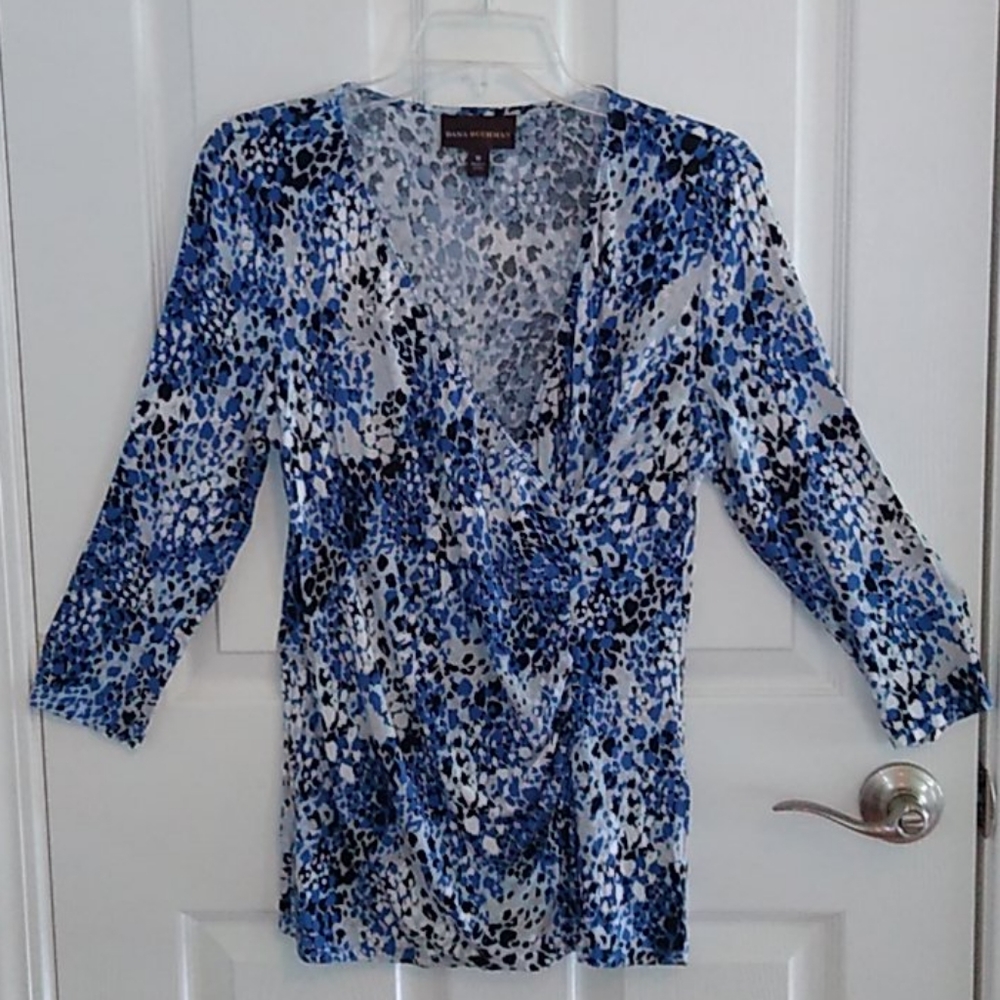 Dana Buchman Women's Knit Surplice Top, Size M